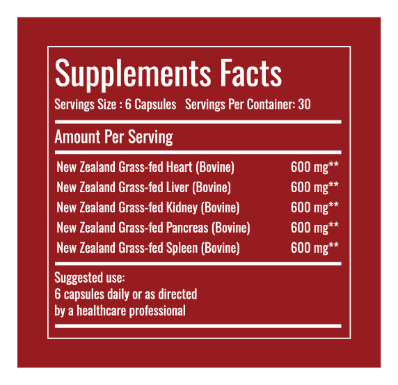 Grass-fed Beef Organs